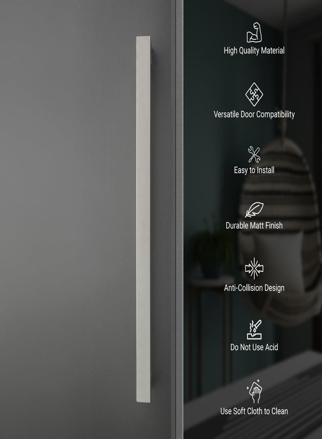 LAPO 18 inch Stainless Steel Door Handle for Main Door,Wooden & Glass Door Pull Push Handle, Main Door Handle for All Door (Hole to Hole 450 mm) Satin Finish|3 Years Warranty - 2 Piece (1 Set) PH-2121 - Image 5